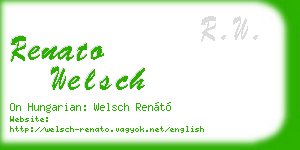 renato welsch business card