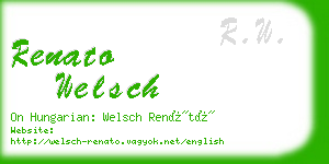 renato welsch business card